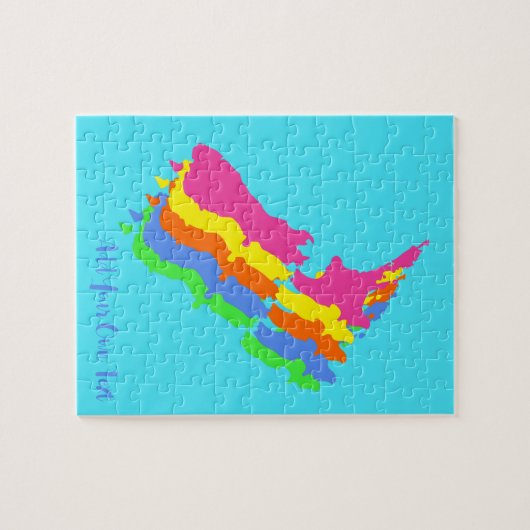 CUSTOM New Zealand Puzzle brillant et coloré (Horizontal)