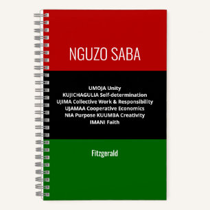 Custom NGUZO SABA 7 Principles Kwanzaa Journal Notitieboek