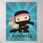 Custom Ninja Girl Poster (Voorkant)