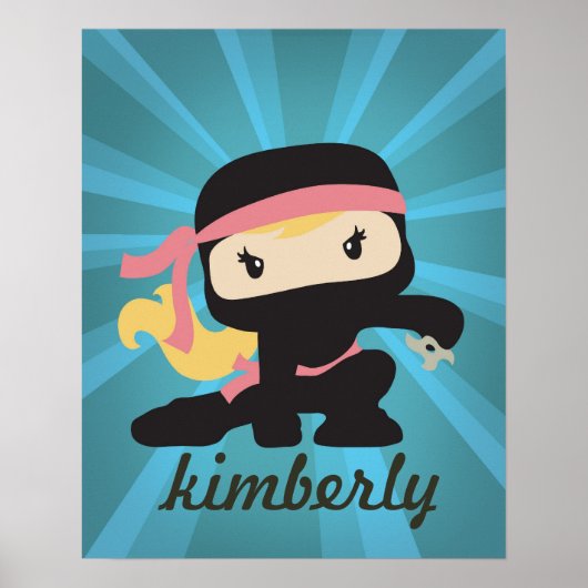 Custom Ninja Girl Poster (Voorkant)