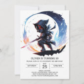 Custom Ninja Martial Arts Kinderen Verjaardag Kaart (Voorkant)