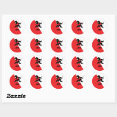 Custom Ninja Verjaardagsfeest Ronde Sticker (Vel)