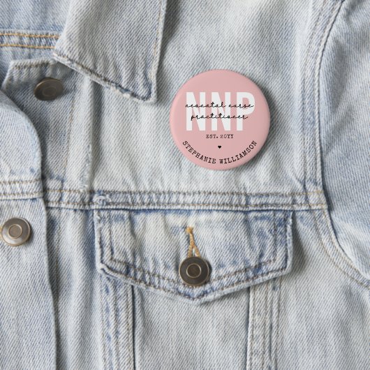 Custom NNP Neonatale Verpleegkundige Practitioner Ronde Button 5,7 Cm (In situ)