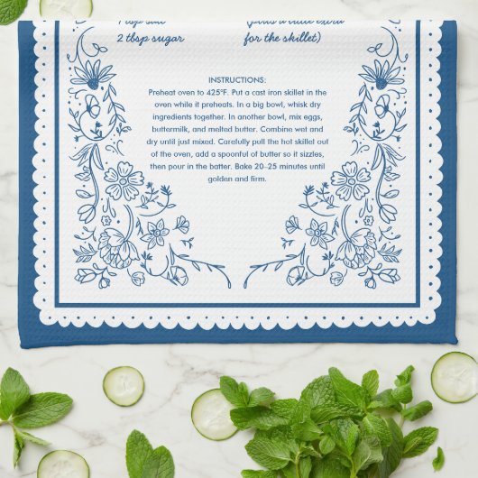 Custom Nonna’s Recipe Keepsake Tea Towel Theedoek (Gevouwen)