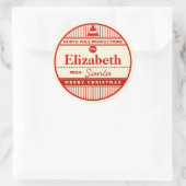 Custom North Pole Productions Kerst sticker (Tas)