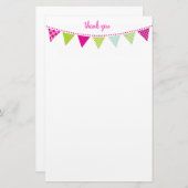 CUSTOM NOTE schattig helder bunting heet limoen ro Briefpapier (Voorkant / Achterkant)