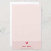 CUSTOM NOTE schattige moderne vingerafdruk hart pa Briefpapier (Voorkant / Achterkant)