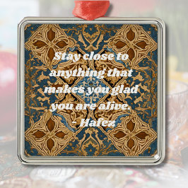 Custom Nowruz Iraans Nieuwjaar Gift Khatam Art Metalen Ornament