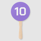 Custom Number | Light Purple Event Game Score  Handwaaier (Voorkant)