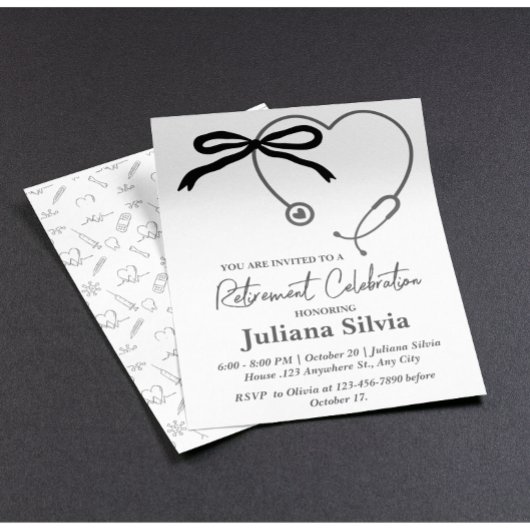 Custom Nurse Doctor Retirement Party Flyer