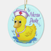 Custom Nurse Ducky Keramisch Ornament (Links)