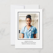 Custom Nurse Graduation Party Bedankkaart (Achterkant)