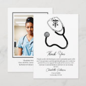 Custom Nurse Graduation Party Bedankkaart (Voorkant / Achterkant)