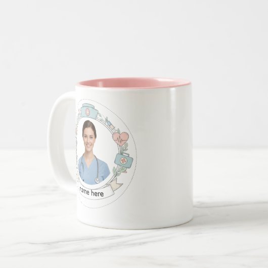 Custom Nurse Mug – Personalized Medical Gift (Devant gauche)