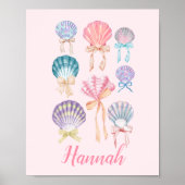 Custom Nursery Seashell Coquette Roze Print (Voorkant)
