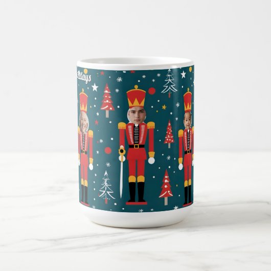 custom nutcracker 5 face photo Mug coffee cup (Centre)