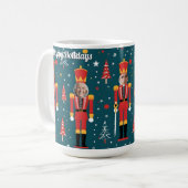 custom nutcracker 5 face photo Mug coffee cup Koffiemok (Voorkant links)