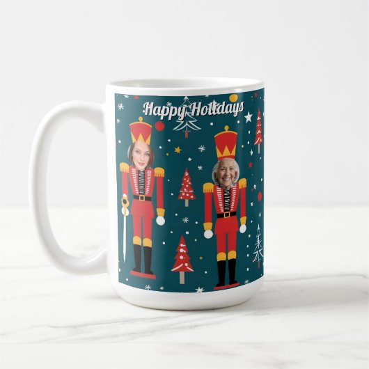 custom nutcracker 5 face photo Mug coffee cup Koffiemok (Links)