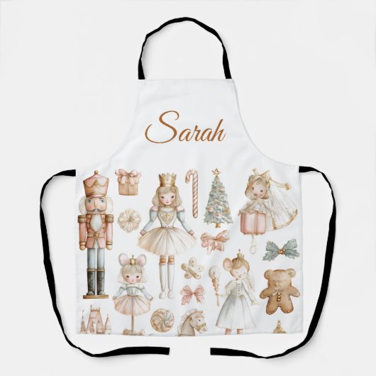 Custom Nutcracker & Sugar Plum Fairy Apron Schort (Voorkant)