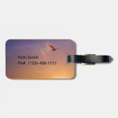 Custom Ocean Sunset Seagull Bagagelabel (Achterkant horizontaal)