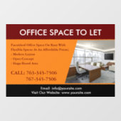 Custom Office Space To Let Window Cling Raamsticker (Vel)