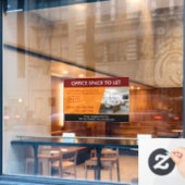 Custom Office Space To Let Window Cling Raamsticker (Cafe Raam)