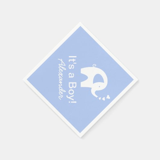 Custom olifant Het is een jongen baby shower serve Servet (Hoek)