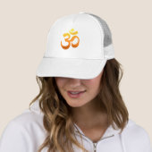 Custom OM Mantra Symbool Mannen Vrouwen Wit Trucker Pet (In situ)
