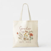 Custom oma Wildflowers Tote Bag (Achterkant)