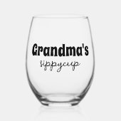 Custom Oma's Sippy Cup Wijnglas Zonder Voet (Voorkant)