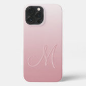 Custom Ombre Licht Perzik Blush Roze Verloop iPhone Hoesje (Achterkant)