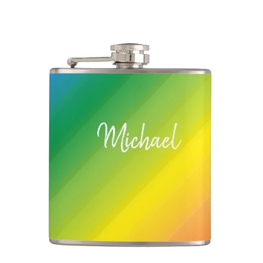 Custom Ombre Rainbow LGBTQ Pride Colorful Heupfles (Voorkant)