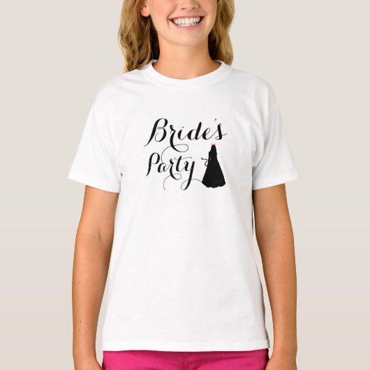Custom Ondeugend Batchelorette Bride's Party Scrip T-shirt (Voorkant)