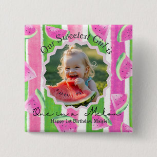 Custom One in een Melon Verjaardag Button
