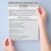 Custom Open House Checklist voor kopers Flyer (Hand)
