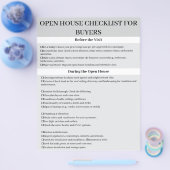 Custom Open House Checklist voor kopers Flyer (Enkel)