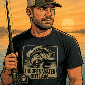 Custom Open Water Bass Outlaw T-shirt