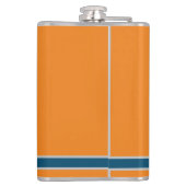 Custom  orange greay blue Monogram Elegant Heupfles (Achterkant)