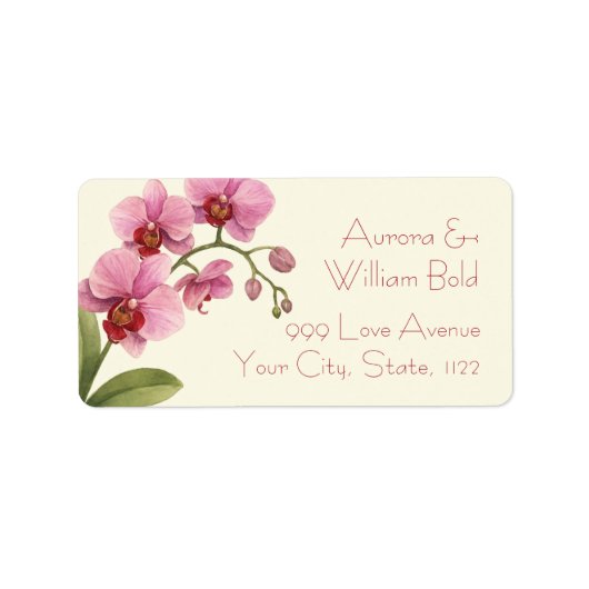 Custom Orchid Address Labels (Voorkant)