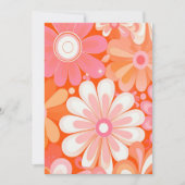 Custom order retro groovy flowers background kaart (Voorkant)