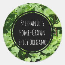 Custom Oregano Spice Kruiden Fles Jar Garden Label