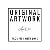 Custom Original Artwork Text Signature Wood Art Rubberstempel (Afrduk)