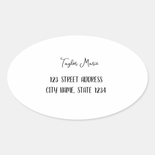 Custom Oval Shaped Sticker (Devant)