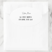 Custom Oval Shaped Sticker (Sac)