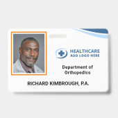 Custom PA Hospital Employee Photo ID Badge (Front)