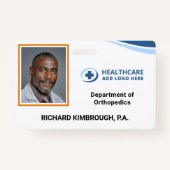 Custom PA Hospital Employee Photo ID Badge (Devant)