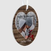 Custom paar onze eerste kerstvakantie ornament (voorkant)