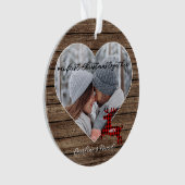 Custom paar onze eerste kerstvakantie ornament (voorkant)