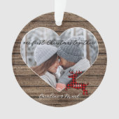 Custom paar onze eerste kerstvakantie ornament (voorkant)