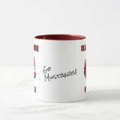 CUSTOM Paard Mustang Hengst Mascotte | Rood & Grij Mok (Midden)